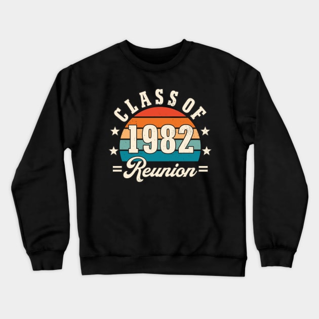 Class Of 1982 Vintage Sunset High School Or College Reunion Crewneck Sweatshirt by FloraLi